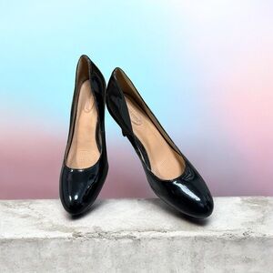 Corso Como Glossy Black Heels Leather Size 10. Never Worn